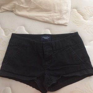 Plain black shorts