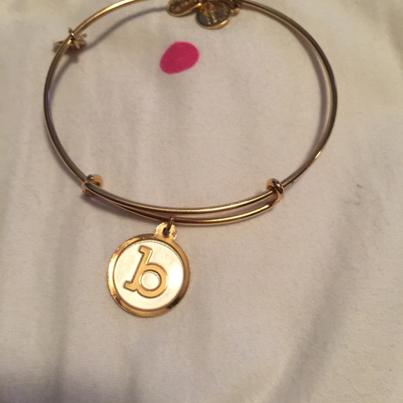 Gold Alex and ani b bracelet