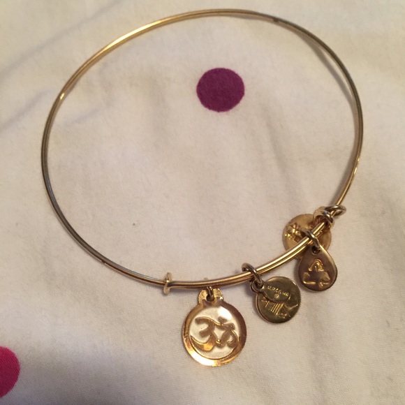 Gold Alex and ani  bracelet