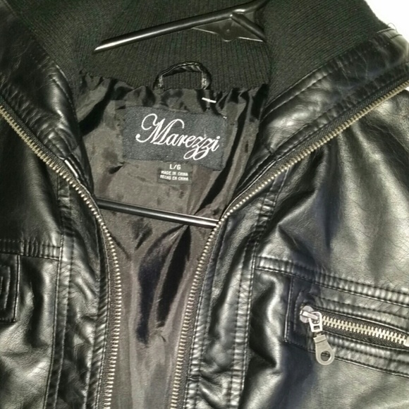 Black Faux Leather Jacket - Picture 3 of 4