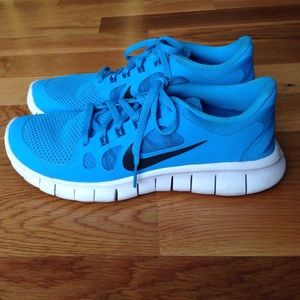 Blue Nike Frees