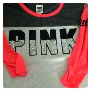 Bling PINK baseball tee