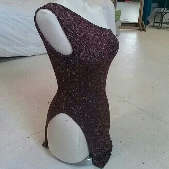 Shimmery Bronze & Gold Tunic with Side Slit