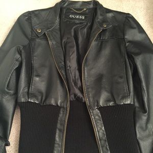 Guess leather jacket worn twice!