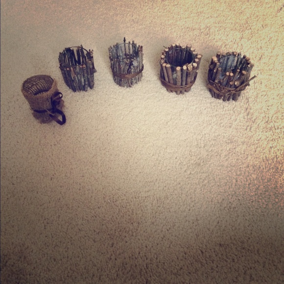 Rustic candle holders