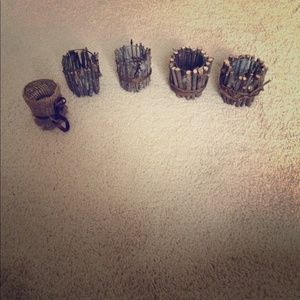 Rustic candle holders