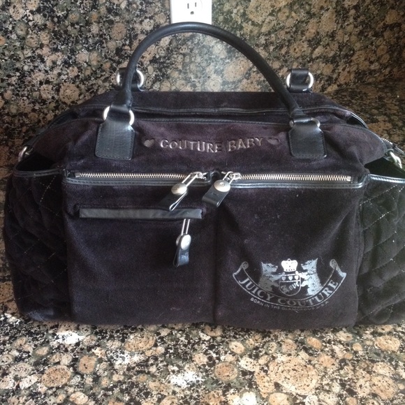 Juicy Couture Diaper Bag with plastic lining