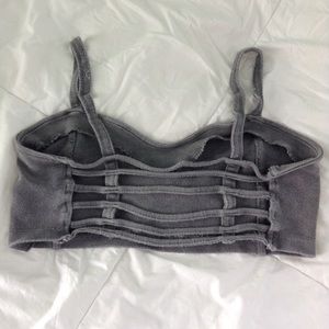 Grey caged bralette