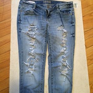 Distressed Ripped Boyfriend Jeans