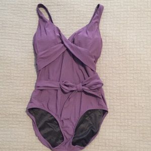 Purple Lands End Bathing Suit