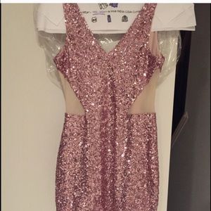 Pink sequins dress