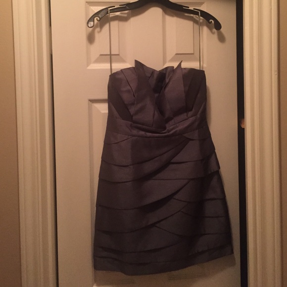 Dark silver evening dress
