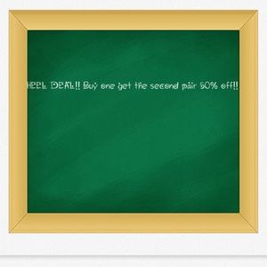 Buy one pair of heels get the second pair half off