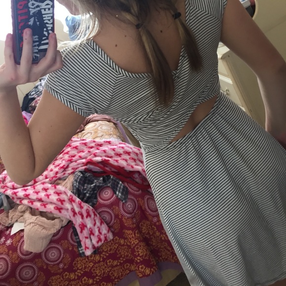 LA hearts black and white striped dress - Picture 3 of 3