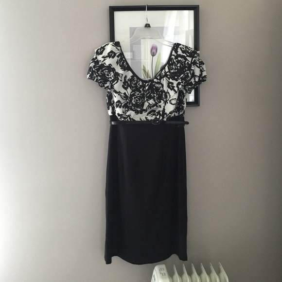 Black & White Floral Dress
