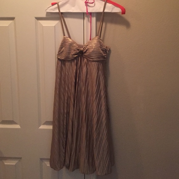 Champagne gold evening dress