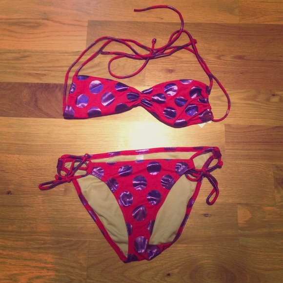 NWOT!! Victoria's Secret Metallic Dot Bikini
