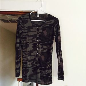 A camouflage inspired shirt for ladies