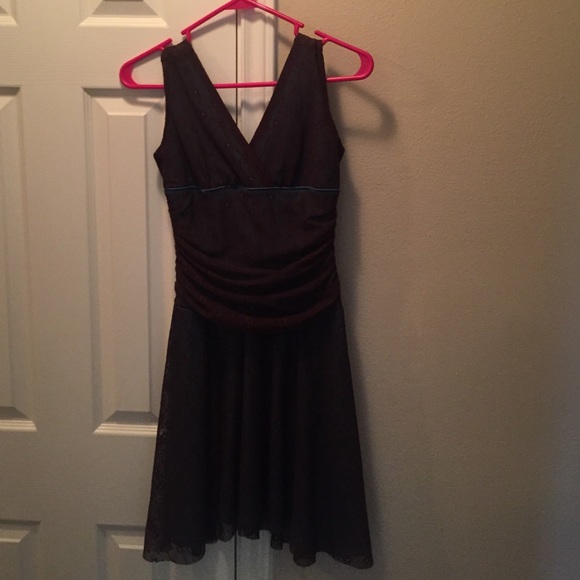 Girls  Brown Aqua dress size 12
