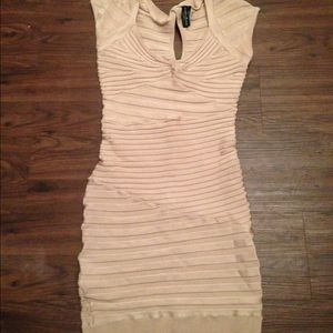 Marciano Gold Bandage Dress