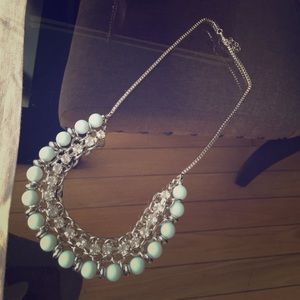 Blue and Rhinestone Necklace