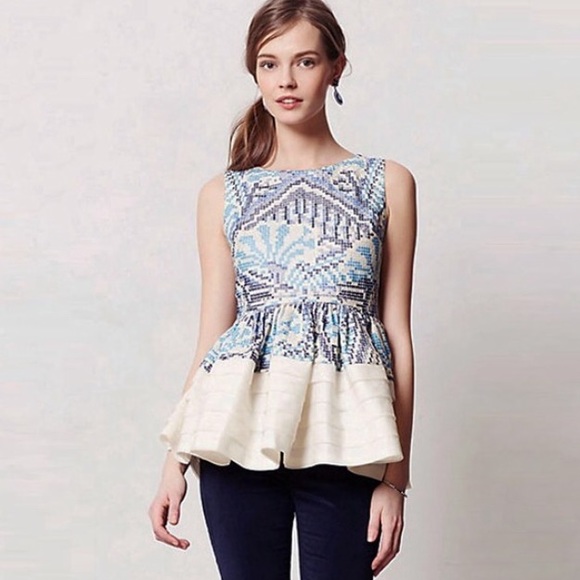 Anthropologie Tops - ❌KEEPING🎉HP🎉Kerala Peplum Top from Anthropologie