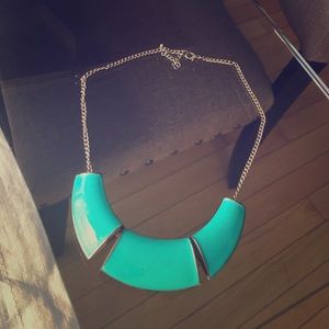 Turquoise enamel necklace