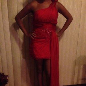Gorgeous Red chiffon prom dress