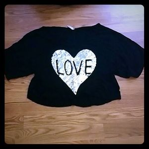 FREE WITH $15 PURCHASE Sequined LOVE crop top
