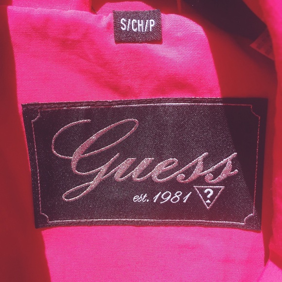 Guess Jackets & Coats Guess Hot Pink Trench Coat Poshmark