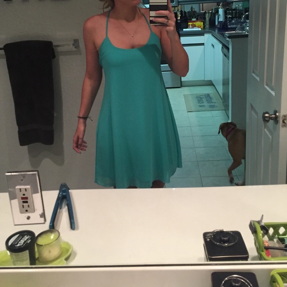 Turquoise shift dress