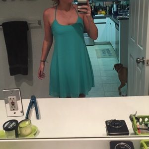 Turquoise shift dress