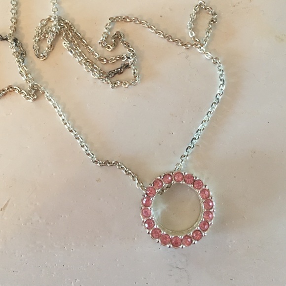 Pink circle pendant