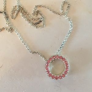 Pink circle pendant