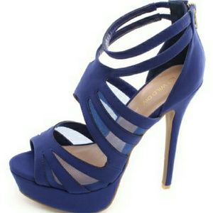 Blue heels with straps