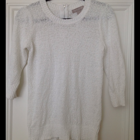 White Boucle Sweater, Small