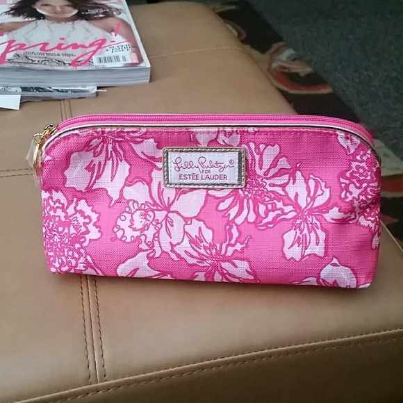 lilly pulitzer estee lauder makeup bag