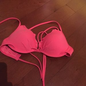 Coral push up bikini top