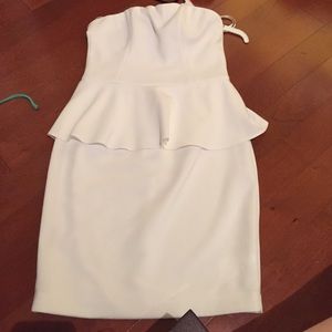 White peplum dress