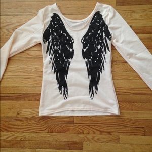 Light pink angel wings shirt