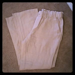 Beige beach lenin pants