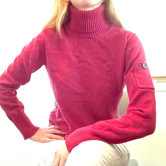 Fuchsia Turtleneck Sweater