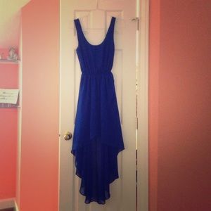 Blue high/low dress