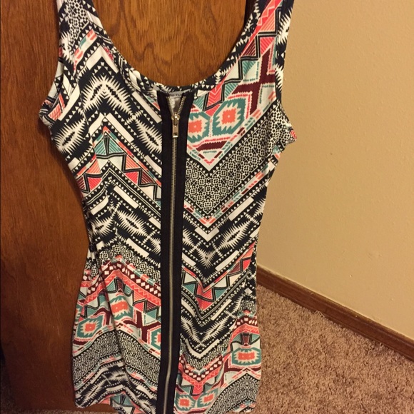 Aztec Print Body-con dress
