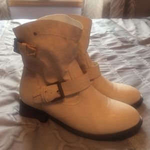Cream colored boots