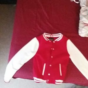 Deb high school red and white Jacket