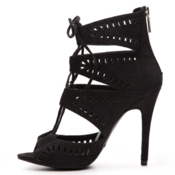 ZIGI Soho Black Lace Up High Heel