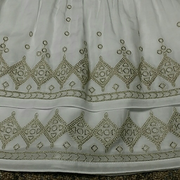 WHBM white boho tiered skirt - Picture 3 of 4