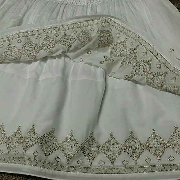 WHBM white boho tiered skirt - Picture 4 of 4