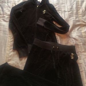 Black Juicy Couture Velour Sweatsuit